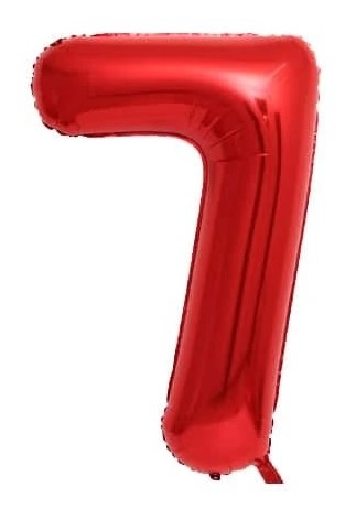 بالون رقم 7 احمر
